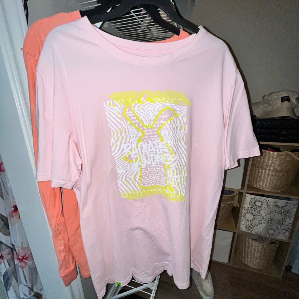 Graphic Pink and Yellow T-Shirt